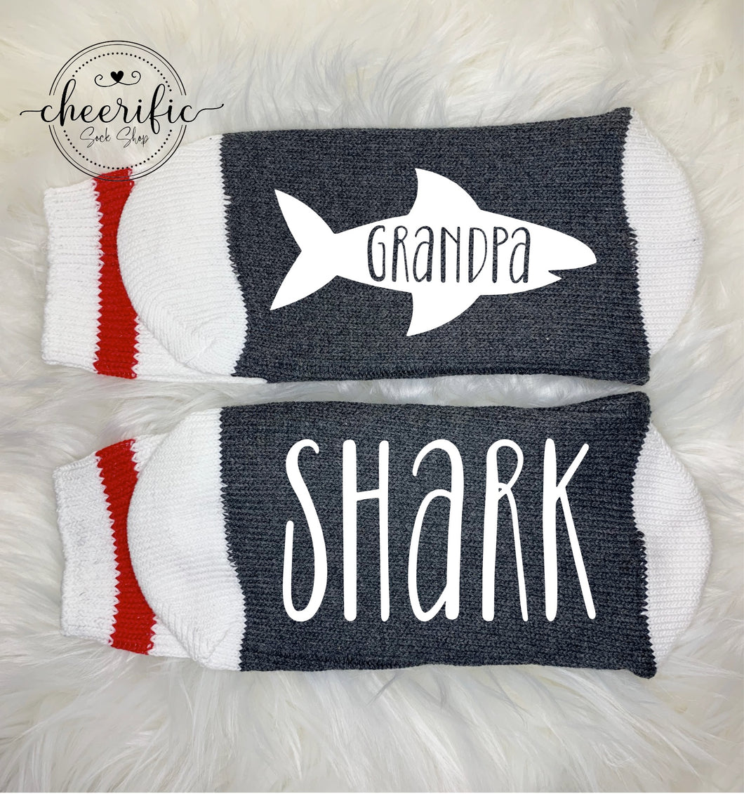 Grandpa Shark Socks, Shark Family Socks