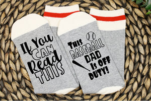 Baseball Dad Off Duty Socks