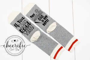 Baseball Dad Off Duty Socks