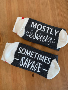 Mostly Sweet Sometimes Savage Socks