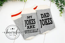 Load image into Gallery viewer, New Dad Jokes Socks
