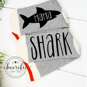 Mama Shark Socks, Shark Family Socks