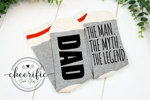 Dad Man, Myth, Legend Socks