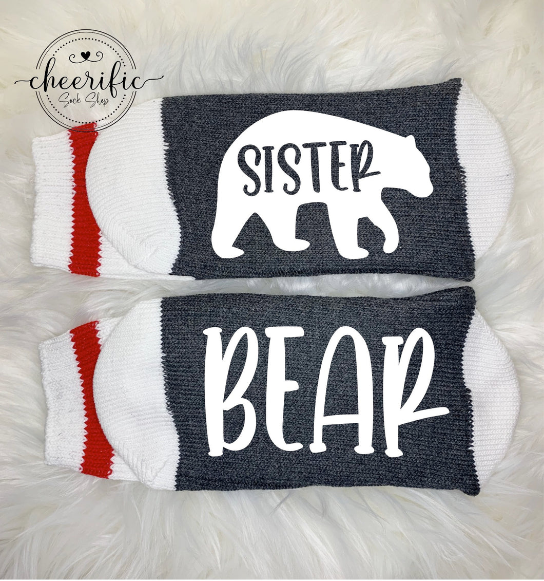 Sister Bear Socks, Bear Family Socks