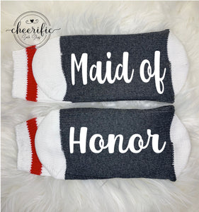 Maid Of Honor Socks, Wedding Party