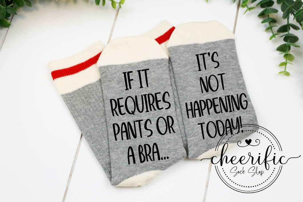 If it requires Pants or a Bra It's not Happening Today Socks