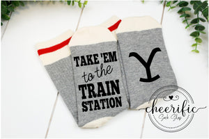 Take 'Em to the Train Station Socks